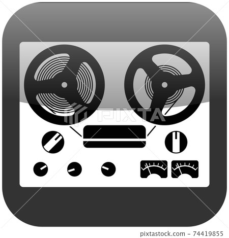 Vector old bobbin player icon isolated on white Vector old bobbin player icon isolated on white 74419855