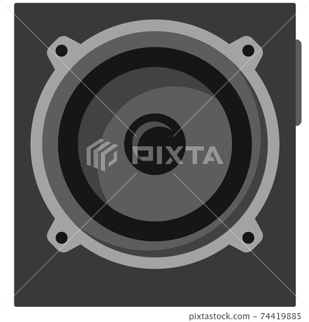 Music subwoofer speaker isolated on white background Music subwoofer speaker isolated on white background 74419885
