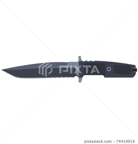 Knife military ammunition isolated on white background 74419919