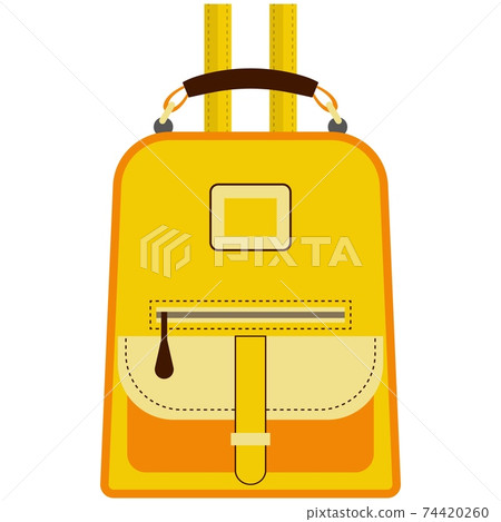 Female leather backpack isolated on white background 74420260