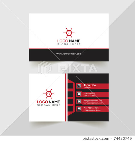 Modern Professional Business Card Template, Simple Business Card, Business Card Design Template, Corporate Business Card Design, Colorful Business Card Template, Creative Business Card 74420749