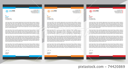 Letterhead Design Template With Vector Format Any Business And Company 74420869
