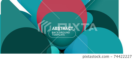 Modern geometric round shapes and dynamic lines, abstract background. Vector illustration for placards, brochures, posters and banners Modern geometric round shapes and dynamic lines, abstract background. Vector illustration for placards, brochures, posters and banners 74422227