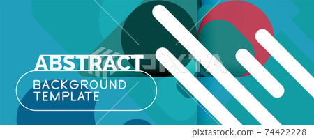 Modern geometric round shapes and dynamic lines, abstract background. Vector illustration for placards, brochures, posters and banners Modern geometric round shapes and dynamic lines, abstract background. Vector illustration for placards, brochures, posters and banners 74422228