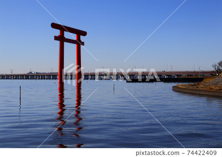 Romantic Ibaraki (The first torii gate in the west of Kashima Jingu, which seems to have existed since the Heian period, and now Japan's largest water torii gate) Romantic Ibaraki (The first torii gate in the west of Kashima Jingu, which seems to have existed since the Heian period, and now Japan's largest water torii gate) 74422409