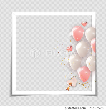 Party Holiday Photo Frame Template for post in Social Network. Vector Illustration EPS10 Party Holiday Photo Frame Template for post in Social Network. Vector Illustration EPS10 74422578