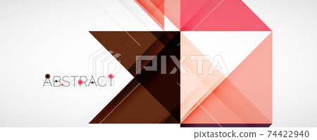 Geometric abstract background. Techno color triangle shapes. Vector illustration for covers, banners, flyers and posters and other designs 74422940