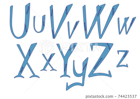 Stitched alphabet - u v w x y z letters Stitched alphabet - u v w x y z letters 74423537