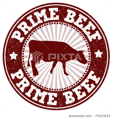 Prime beef grunge rubber stamp - Stock Illustration [74423637] - PIXTA