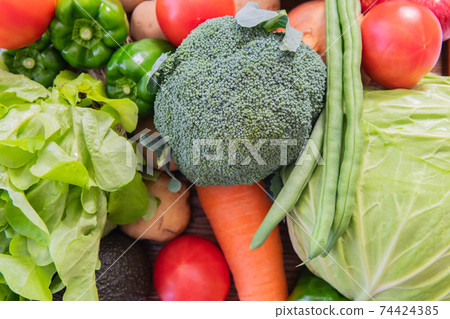 Vegetable white background close-up material 74424385