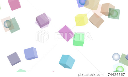 CG立方體裡面有很多滾動球的雙重結構立方體 CG立方體裡面有很多滾動球的雙重結構立方體 74426367