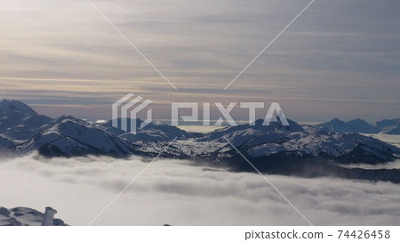 Scenery above the clouds Sea of clouds 3 74426458