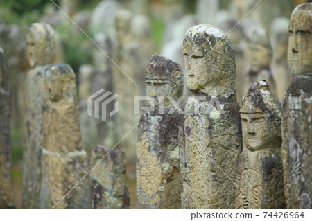 Stone Buddha at Gohyaku Rakanji Temple 74426964