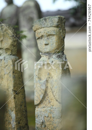 Stone Buddha at Gohyaku Rakanji Temple 74426967