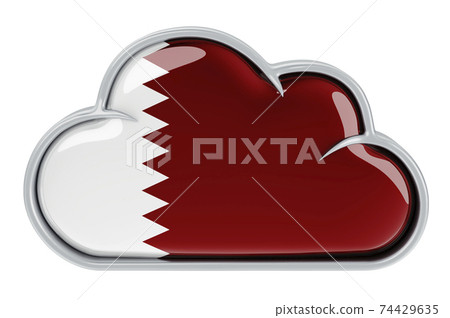 Cloud storage service in Qatar, 3D rendering Cloud storage service in Qatar, 3D rendering 74429635