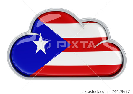 Cloud storage service in Puerto Rico, 3D rendering Cloud storage service in Puerto Rico, 3D rendering 74429637
