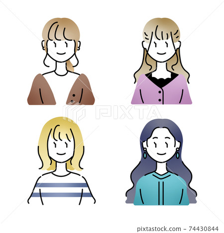 各種時尚的女性 74430844