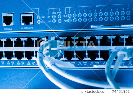 ethernet cables connected to switch 74431501