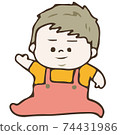 Handwritten baby walking 74431986