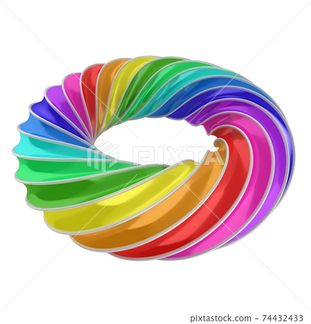 Abstract colorful shape 3d rendering 74432433