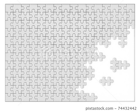 blank unfinished jigsaw puzzle 3d rendering blank unfinished jigsaw puzzle 3d rendering 74432442