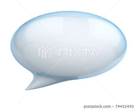 3d speech bubble on white background - Stock Illustration [74432450 ...