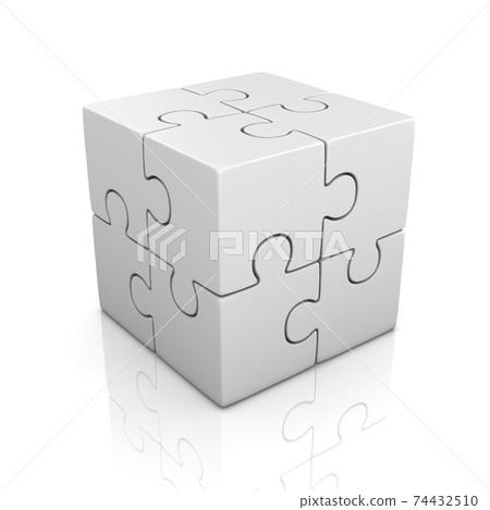 cubical 3d puzzle 3d rendering cubical 3d puzzle 3d rendering 74432510