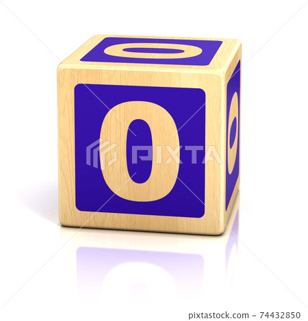 alphabet cubes 3d font number 0 74432850