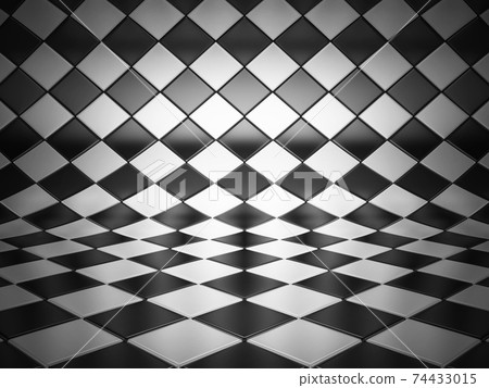 checkered room background 3d illustration 74433015