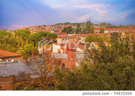 Panorama of old town Siena, Tuscany, Italy Panorama of old town Siena, Tuscany, Italy 74433564
