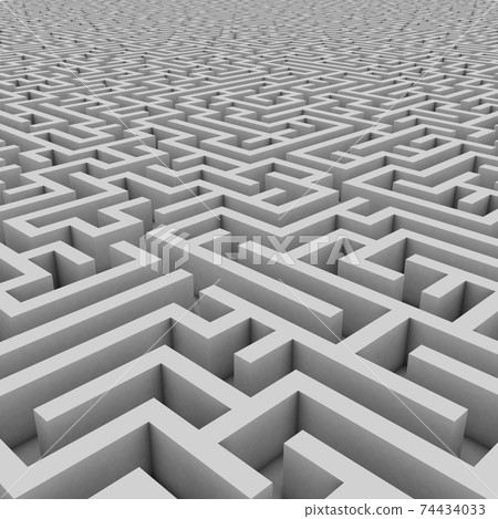 endless maze background 3d illustration 74434033