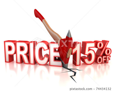 15 percent discount 3d concept 15 percent discount 3d concept 74434132