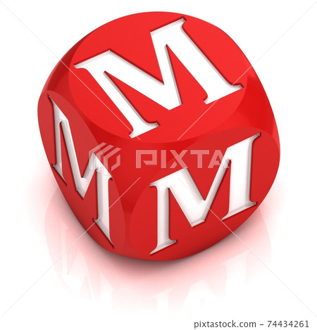 dice3d  font letter M 74434261