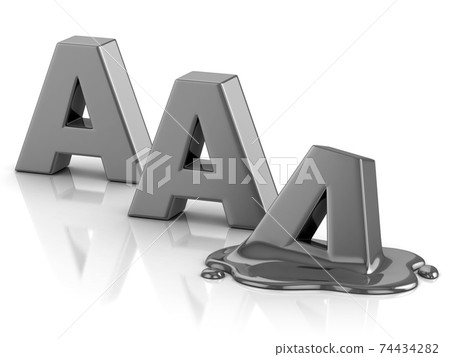 credit rating downgrade 3d concept credit rating downgrade 3d concept 74434282