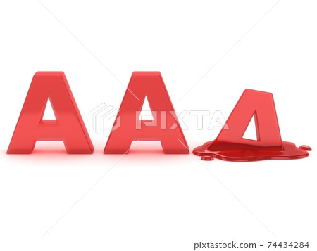 credit rating downgrade 3d concept 74434284