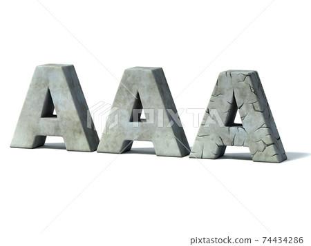 credit rating downgrade - AAA 3d concept credit rating downgrade - AAA 3d concept 74434286