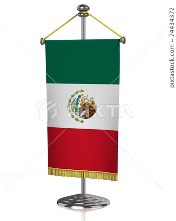 Mexico table flag isolated on white 74434372