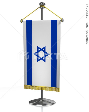 Israel table flag isolated on white Israel table flag isolated on white 74434375