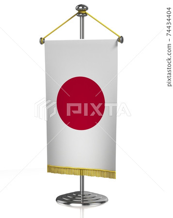 Japanese table flag isolated on white Japanese table flag isolated on white 74434404