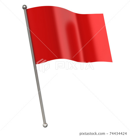 red flag isolated on white background red flag isolated on white background 74434424