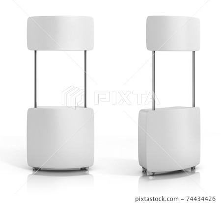 promotion counter on white background promotion counter on white background 74434426