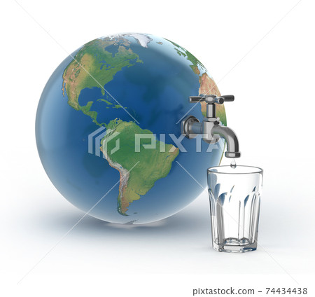 drinking water crisis - eco concept 74434438