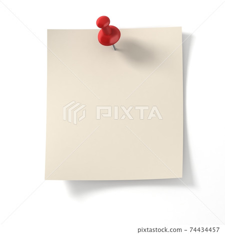 note pad pinned on white background - Stock Illustration [74434457] - PIXTA