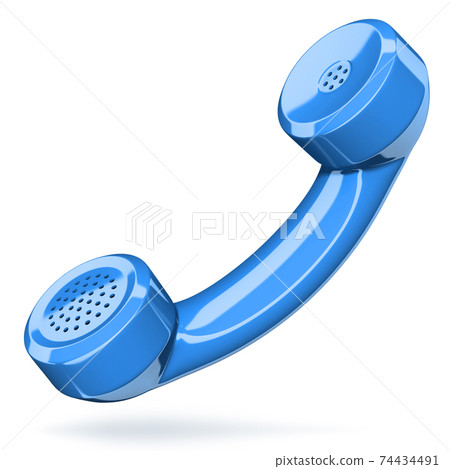 Telephone handset on white background Telephone handset on white background 74434491
