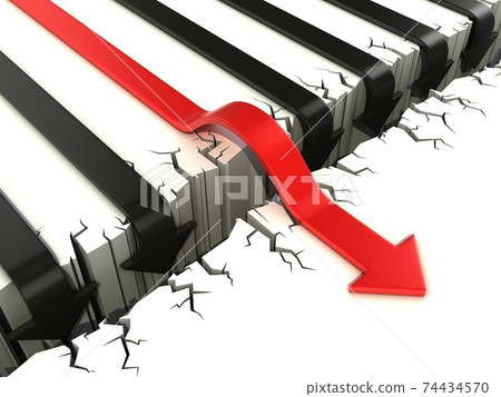 Arrow success concept 3d rendering Arrow success concept 3d rendering 74434570