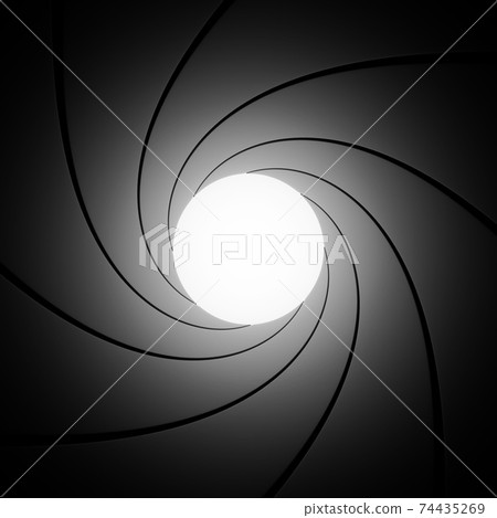 gun pipe inside view 3d rendering 74435269