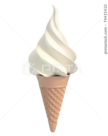 Ice Cream Isolated Over White 3d Illustration Stock Illustration 74435410 Pixta