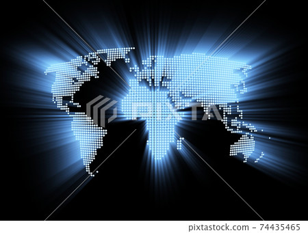 abstract glowing hi-tech world map as background 74435465