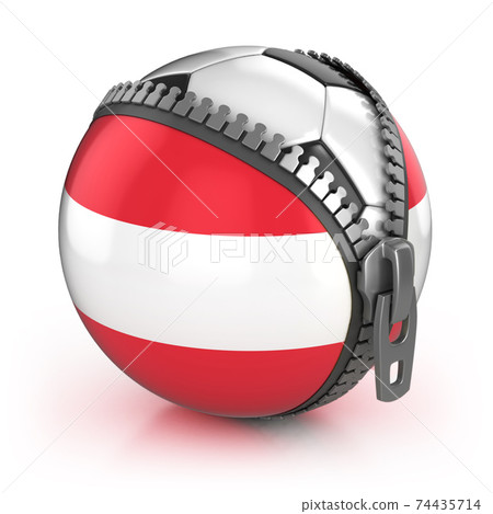 Austria football nation - football in the unzipped bag with Austrian flag print Austria football nation - football in the unzipped bag with Austrian flag print 74435714