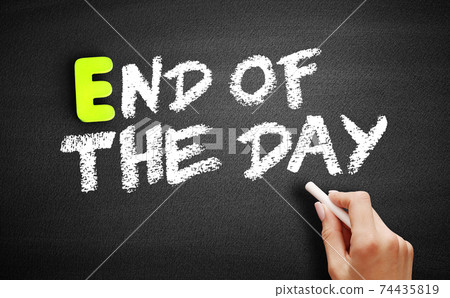 EOD - End Of the Day acronym, business concept on blackboard EOD - End Of the Day acronym, business concept on blackboard 74435819